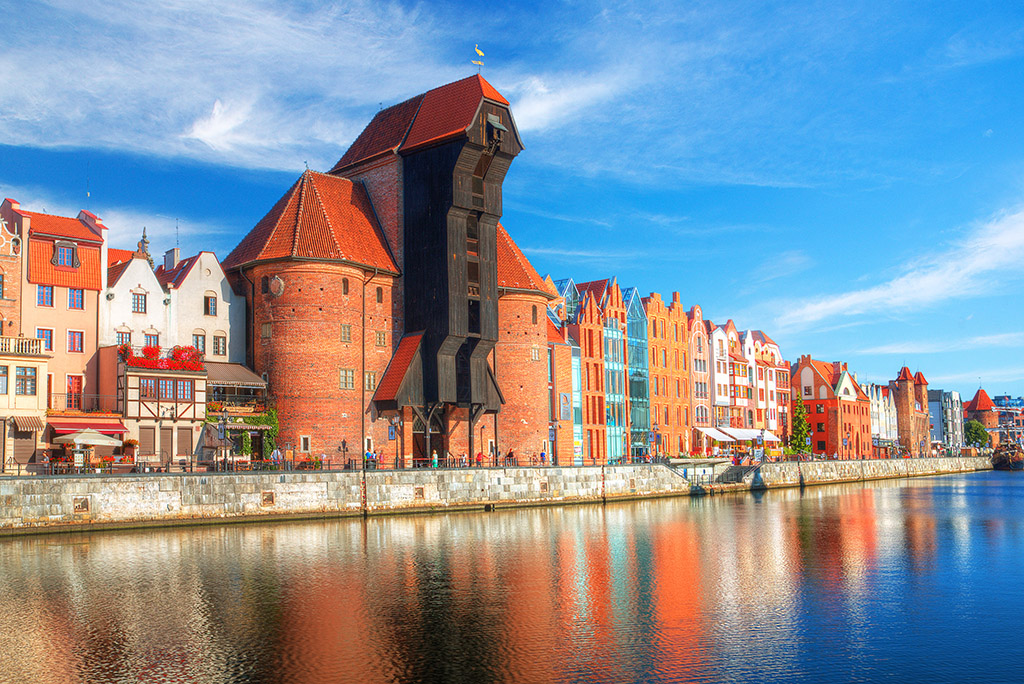Grafika przedstawiająca Gdańsk