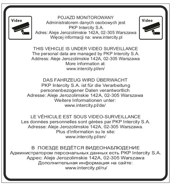 plakat pojazd monitorowany