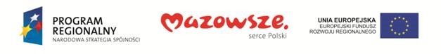 Obraz przedstawia logo Regionalnego Programu Operacyjnego, Województwa Mazowieckiego oraz unii europejskiej