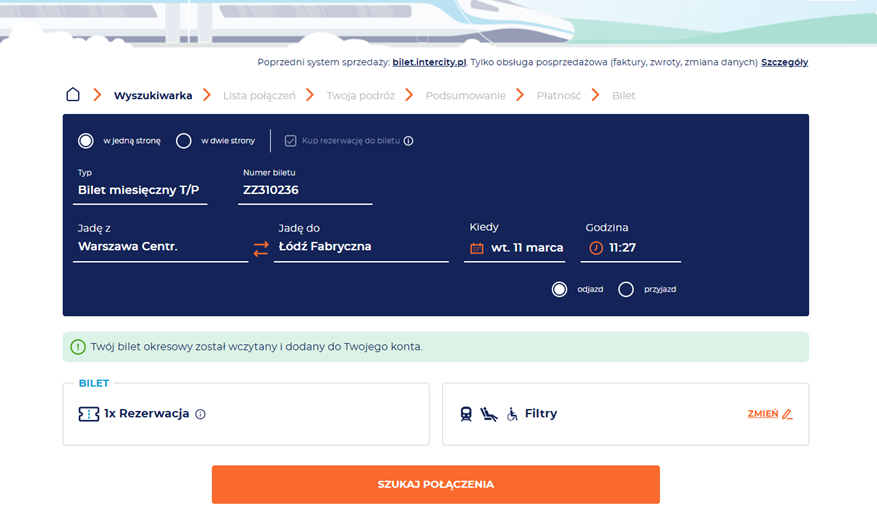 Grafika uzupełniająca do treści opisującej sposób rezerwacji biletów