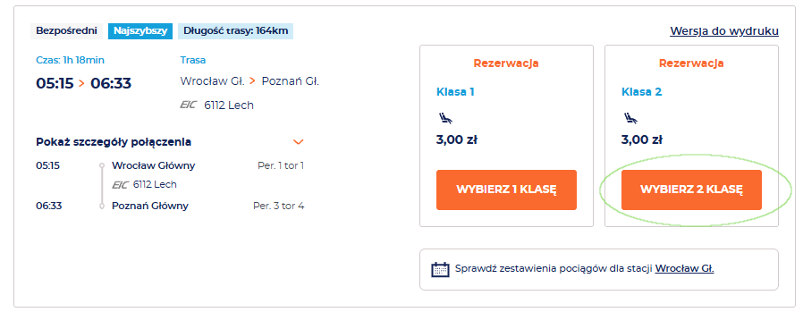 Grafika przedstawia wybór klasy 2