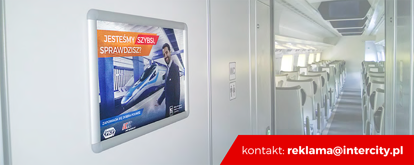 Wizualizacja banera w pociągu